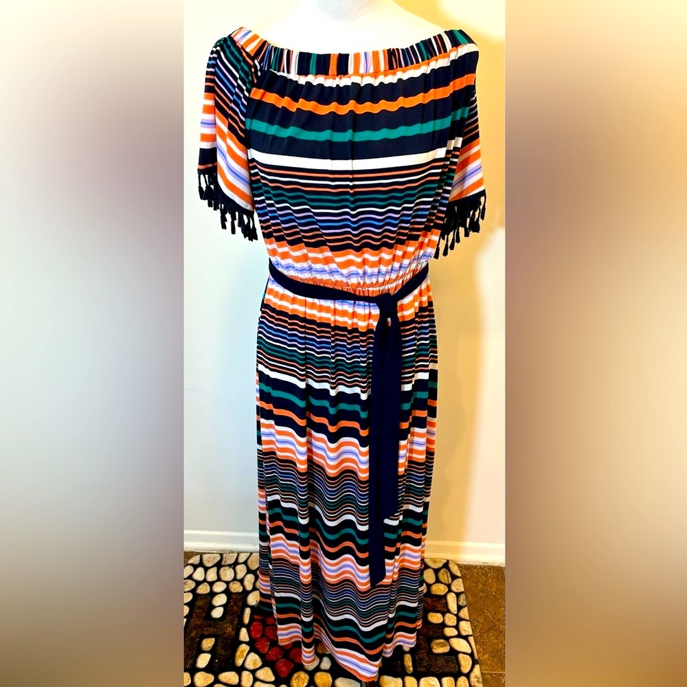 Elie McCarthy Off-Shoulder Maxi Dress Size L